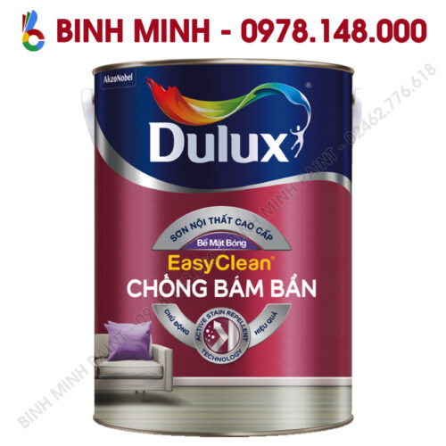 Sơn Dulux trong nhà Easyclean chống bám bẩn bóng 5L Bình Minh Hà Nội