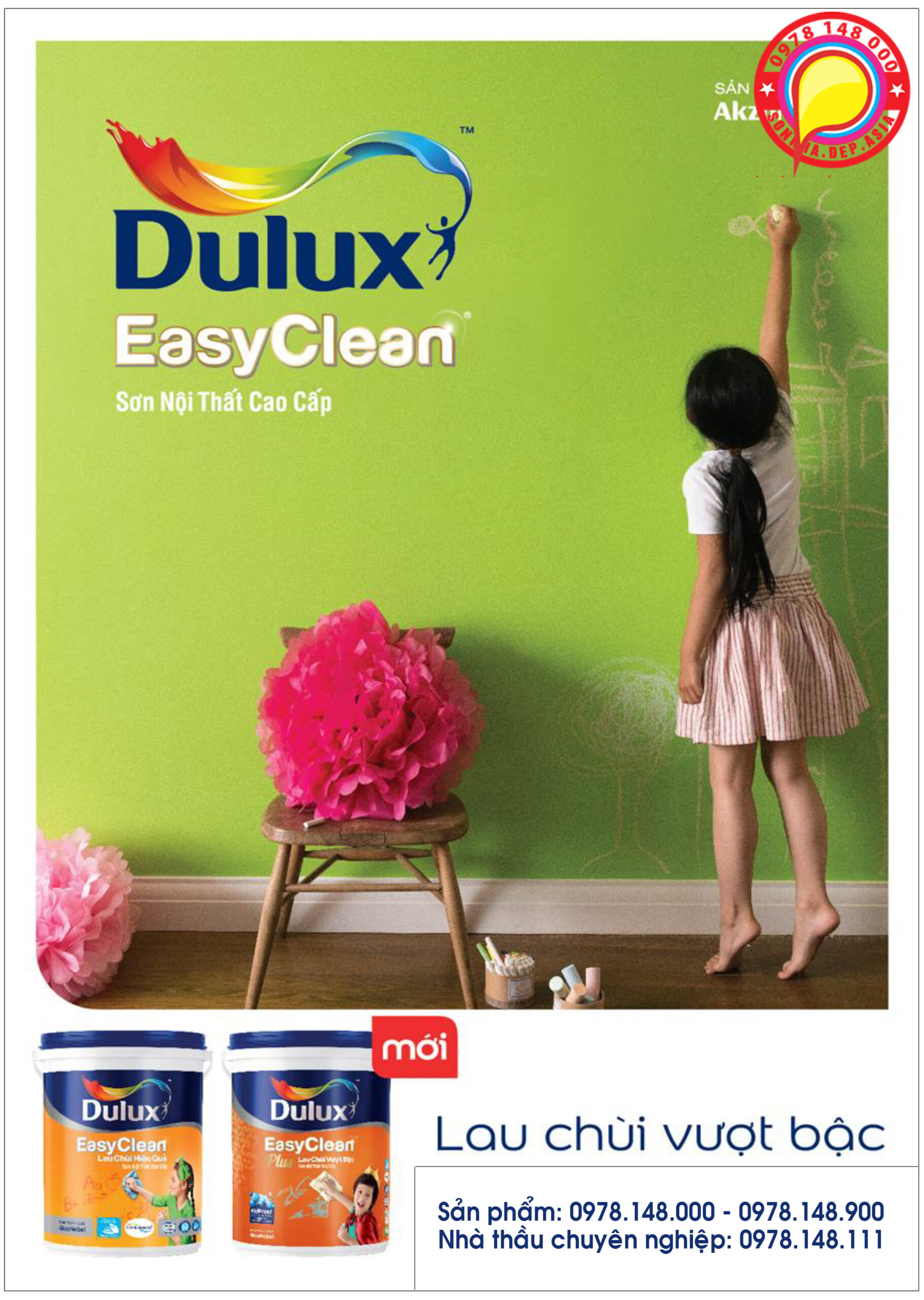 Bảng Màu Sơn Dulux Easy Clean Lau Chùi Hiệu Quả Trong Nhà