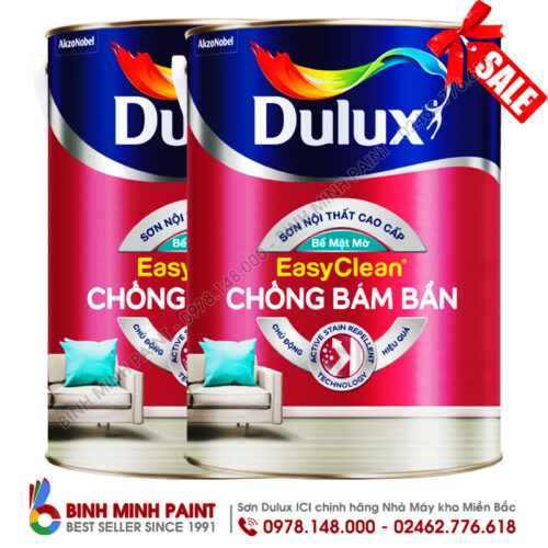 Sơn Dulux Easy Clean Chống Bám Bẩn - Mã Màu Vàng Cam 40YY 83/043 (Treasured Moment) Bình Minh Hà Nội