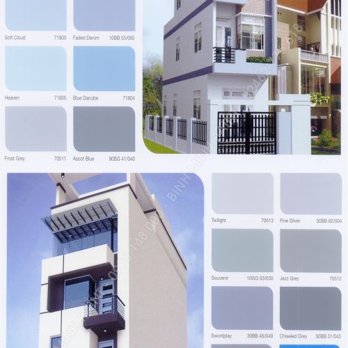 Bảng Màu Sơn Ngoài Nhà Dulux Inspire Mới Nhất 2019, 2020 Bình Minh Hà Nội