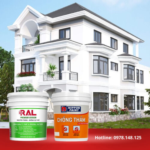 Chất chống thấm NP WP 100 WHITE CHỐNG THẤM vs RAL 1 son nippon wp 100 chong tham ral 1