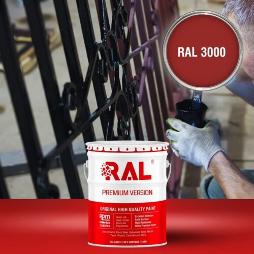 Sơn Acrylic 2IN1 (Lót + phủ) RAL RAONER 2IN1 3000 1 A4 Son Acrylic 2IN1 RAL 3000 1
