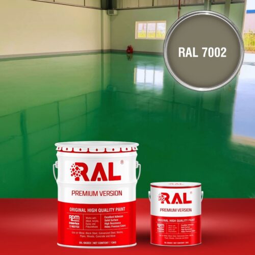 Sơn sàn chịu mài mòn RAL RAFLOOR ARMOR 7002 1 B15 Son san chiu mai mon RAL 7002 1