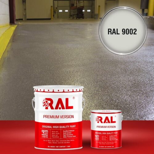Sơn sàn chống trơn trượt RAL RAFLOOR ANTI-SLIP 9002 1 B17 Son san chong tron truot RAL 9002 1