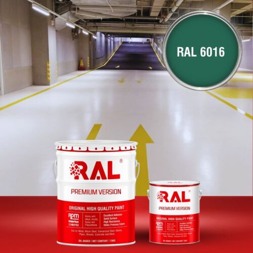 Sơn sàn nhà để xe Garage PU hệ lăn RAL GARAGE SHIELD 6016 1 B22 Son san Garage PU he lan RAL 6016 1