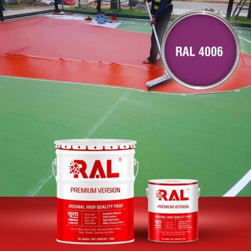 Sơn sân tennis PU tự san RAL SPORT SHIELD SL 4006 1 B26 Son san the thao PU tu san RAL 4006 1