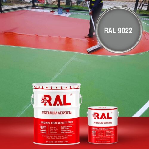 Sơn sân tennis PU tự san RAL SPORT SHIELD SL 9022 1 B26 Son san the thao PU tu san RAL 9022 1