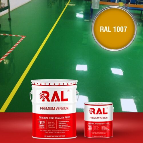 Sơn sàn Polyurethane tự san RAL RAFLOOR SHIELD SL 1007 1 B4 Son san Polyurethane tu san RAL 1007 1