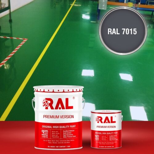 Sơn sàn Polyurethane tự san RAL RAFLOOR SHIELD SL 7015 1 B4 Son san Polyurethane tu san RAL 7015 1