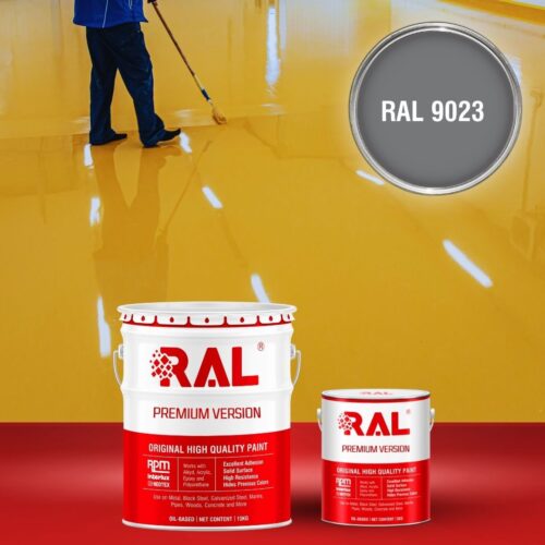Sơn sàn Polyurethane hệ lăn RAL RAFLOOR SHIELD 9023 1 B7 Son san Polyurethane he lan RAL 9023